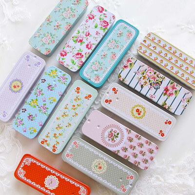 

Small Storage Jars Rectangular Iron Tin Jewelry Box Holder Home Decoration