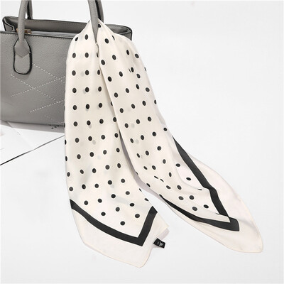 

Women Fashion Muffler South Korean New Spring And Autumn Silk Scarf Female Simulation Silk Small Dot Scarf