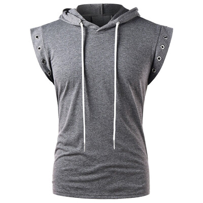

Lace Up Round Hole Decorated Hoodie