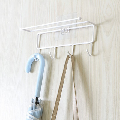 

Toponeto Punch-Free Coat Wall Hanging Bathroom Hook Hanger Hook Free Punching Rack