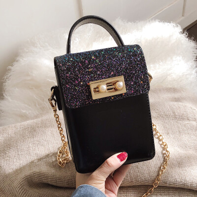 

Female 2019 tide Korean version of the new fashion Joker sequin buckle bag shoulder bag messenger bag handbag