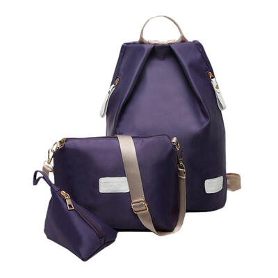 

3PcsSet Nylon Backpack Handbag Cosmetic Bag For Women Travel