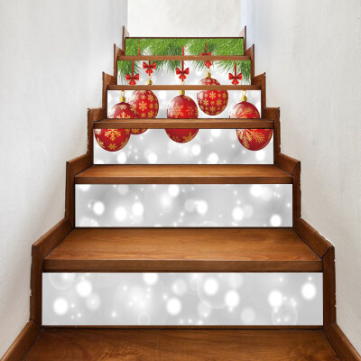 

〖Follure〗Christmas 3D Simulation stair stickers Waterproof Wall Stickers DIY Home Decor