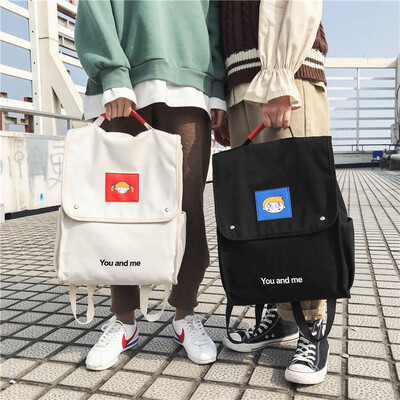 

Harajuku ulzzang high school students backpack Korean version of the small fresh college wind wild multi-purpose bag