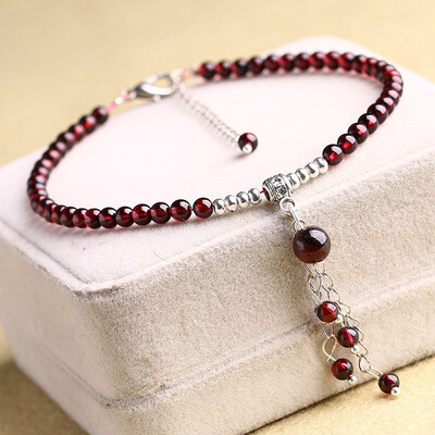 

Anklet Womens Accessories Garnet Red Agate Transfer Crystal Bracelet
