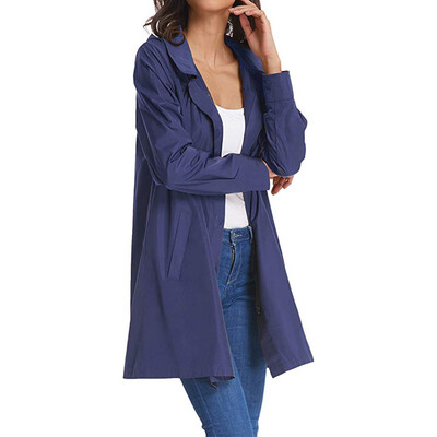 

Toponeto Women Autumn Long Sleeve Button Hooded Open Stitch Coat Jacket Cardigan