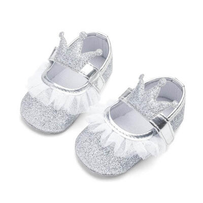 

Infant Baby Girls Shoes Soft Sole Non-Slip Crown Princess Shoes First Walkers