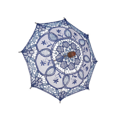 

Gobestart Mini Vintage Wood Embroidery Pure Cotton Lace Umbrella Wedding Umbrella So Small for Wedding Gift Photo Props Kids Gift