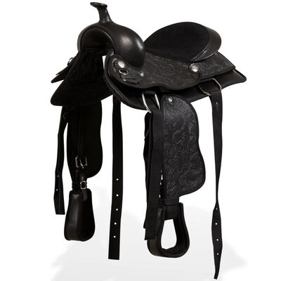 

Western Saddle Headstall&Breast Collar Real Leather 13" Black