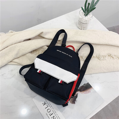 

Summer personality bag female bag new 2019 small fresh Korean version of the wild student bag canvas bag backpack