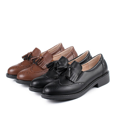

929-23 Europe&the United States fashion single shoes round head was thin&thick with women