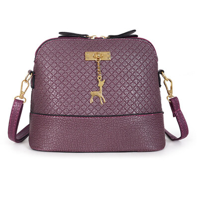 

Fashion Women Solid Color Shell Shape Deer Pendant Crossbody Shoulder Bag Pouch