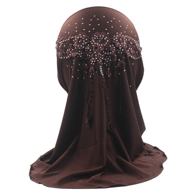 

Fashion Kids Girls Rhinestone Muslim Hijab Islamic Arab Scarf Headscarf Shawl