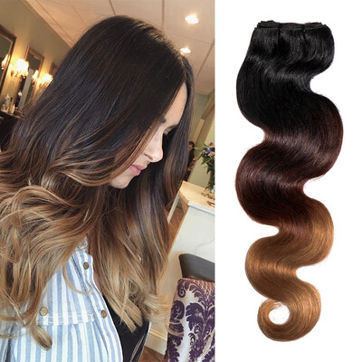 

13 Lengths&3 Different Colors Brazilian Virgin Hair 3 Bundles Body Straight BLACK Human Hair Many Purchase Combinations