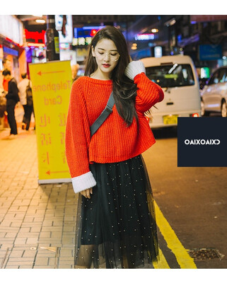 

Korean version of sweater girl in autumn&winter 2018