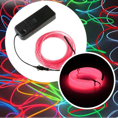

Gobestart 1M Battery Operated Luminescent Neon LED Lights Glow EL Wire String Strip Rope