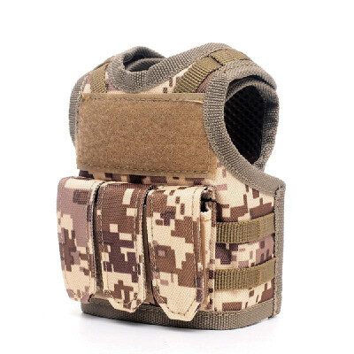 

Tactical Beer Vest Adjustable Wine Bottle Cover Molle Miniature Beverage Can Holder Sleeve Bar Decoration