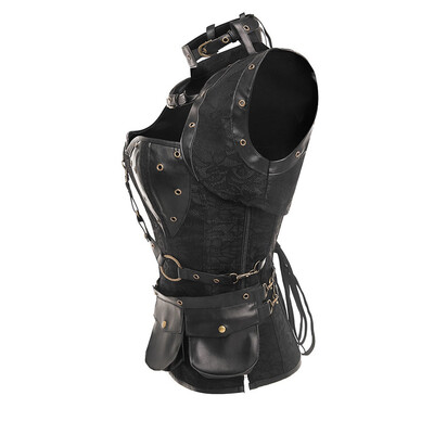 

〖Follure〗Women Underbust Retro Leather Waist Trainer Corsets Shapewear Body Shaper