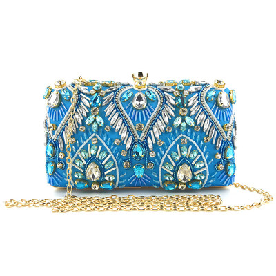 

Tailored Women Crystal Beaded Clutch Evening Chain Crossbody Bags Party HandBag