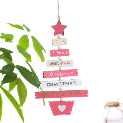 

Siaonvr Christmas Tree Ornaments Colorful Wooden Cutout Creative Christmas Decoration