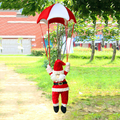 

Santa Claus Snowman Parachute Christmas Tree Hanging Ornament Xmas Decoration US