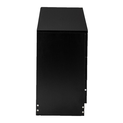 

Ktaxon End Side Table Nightstand with 3 DrawersWooden Sofa Bed Side Storage Stand Cabinet for BedroomAccent TableBlack
