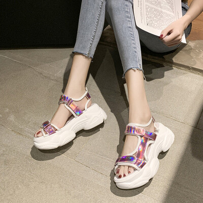

Thick-soled sandals&low-top shoes hook&loop womens shoes muffins&sandals summer waterproof platform handsome and