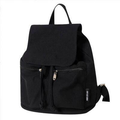 

Canvas Backpack Shoulder School Bag for Teen Girl Women Pure Color Rucksack