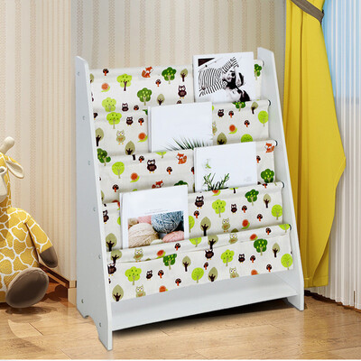 

Siaonvr Baby Bookshelf Childrens Magazine Rack Picture Book Shelf Storage Rack White