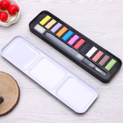 

121824 Solid Watercolor Paint Set Travel Watercolor Pigment Draw Painting Supplies for Painters Suburban Sketch