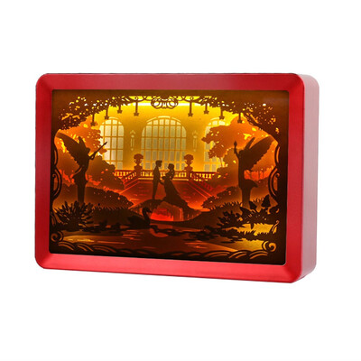 

Gobestart Light Shadow Paper Carved Lights Diy Creative Remote Control Small Night