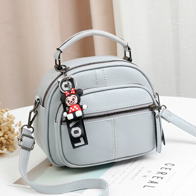 

Womens Spring&Summer Fashion Trend Handbag Womens Bag Simple Joker Single Shoulder Messenger Bag Small Round Bag