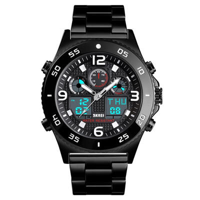 

SKMEI Men Sport Watches Fahsion Stopwatch Alarm Dual Display Waterproof Digital Watch For Man 1538