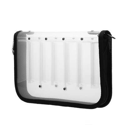 

Waterproof Double Sided Fishing Lure Tackle Box Case for Squid Jig Hooks Storage Box Carrier Bag Case 12 Compartments