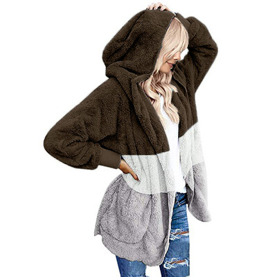 

Toponeto Womens Oversized Open Front Hooded Draped Pockets Cardigan Coat