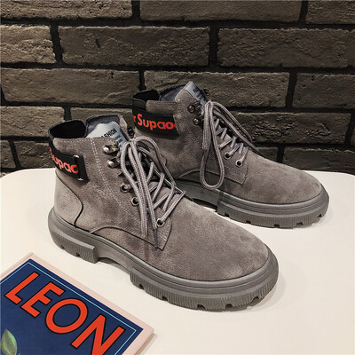 

Wild mens Martin boots mens high-top retro desert boots hip-hop tooling boots men