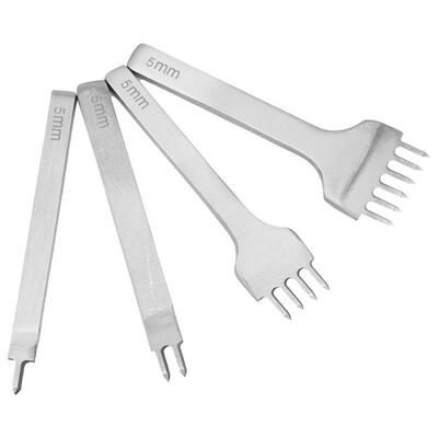 

Greensen 4pcsset Leather Craft Tools Hole Punch Stitching Prong Punch Tool12465mm