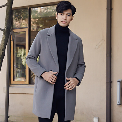 

BEI NA CHUAN Coat Mens Suit Collar Mens Long Trends Youth Jacket 9952