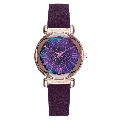 

Best Selling Women Watches Fashion Leather Strap Dial Ladies Quartz Wristwatch Romantic Starry Sky Clock Gift Zegarki Damskie