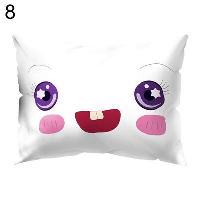 

Cute Facial Expression Pillow Case Cushion Cover Sofa Bed Car Cafe Office Decor