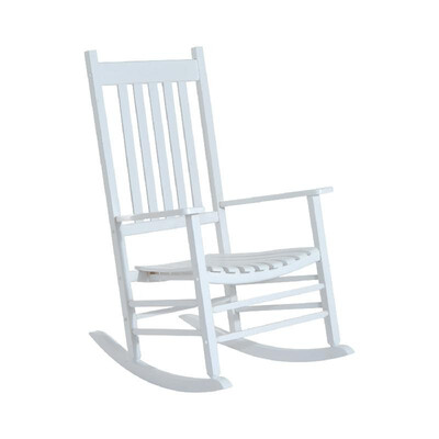 

Porch Rocking Chair - Outdoor Patio Wooden Rocking Chair White