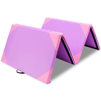 

4 x 10 x 2" Thick Folding Panel Fitness Exercise Gymnastics Mat-Purple