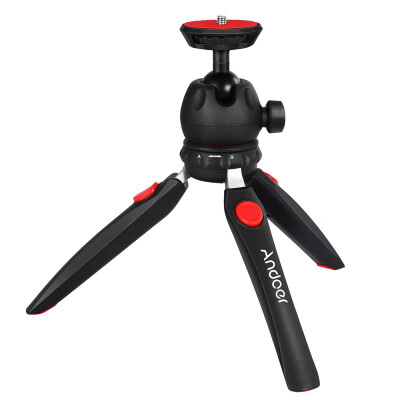 

Andoer Mini Tabletop Tripod Phone Camera Tripod Removable Ball Head Portable Foldable with 14" Mounting Screw for DSLRMirrorless