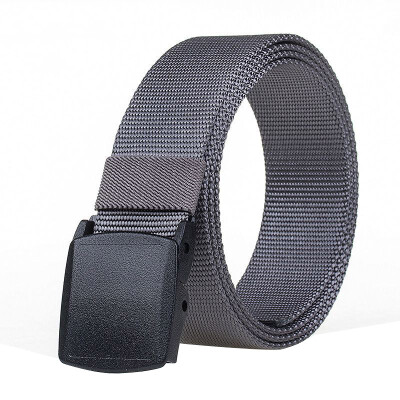 

Men&Women belt high quality solid color Nylon Plastic buckle Men belt outdoor casual cowboy pants belt