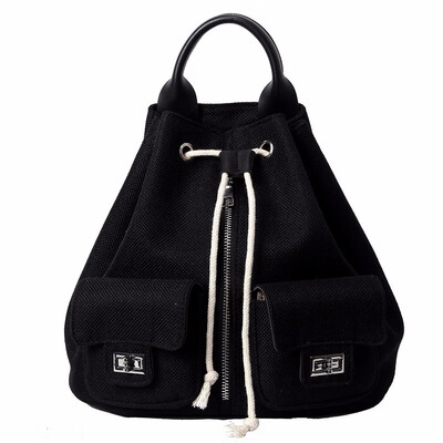 

Canvas Drawstring Backpack Women Casual Fabric Backpacks for Girls Youth Ladies Bagpack Fashion Womens Daypack Back Pack Female