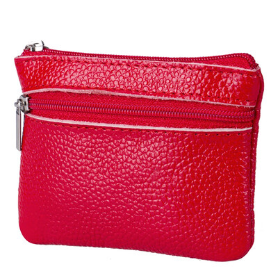 

Fashion Women Men Leather Coin Purse Wallet Clutch Zipper Small Change Soft Bag