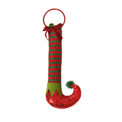 

Siaonvr Gift Christmas Elf Leg Picks Plush Stuffed Feet with Elves Shoes Sticks Ornament