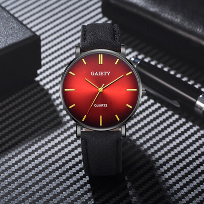 

〖Follure〗Fashion Simple Casual Mens Watch Business Leather With Strap Mens Watch