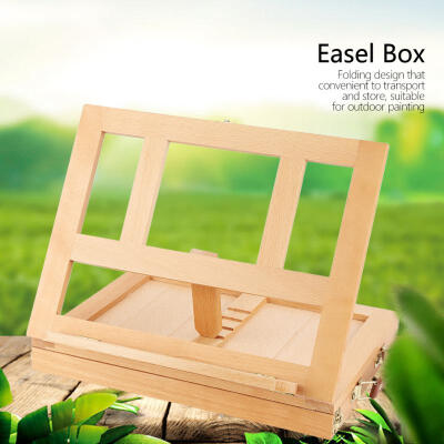 

Greensen Wooden Artist Easel Drawing Painting Desktop Sketching Box Board with Storage