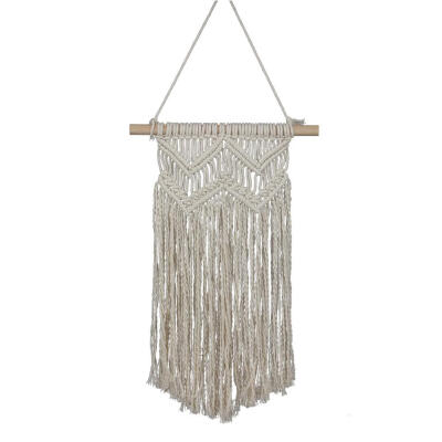 

Handmade Simple Macrame Hanging Wall Cotton Rope Woven Tapestry Home Decor